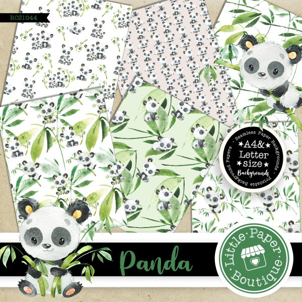 SEAMLESS A4 Letter Panda Digital Paper, Panda Pattern, Spring,Kids Pattern, Panda Bear Digital Paper, Panda Printable Paper, Panda Bear