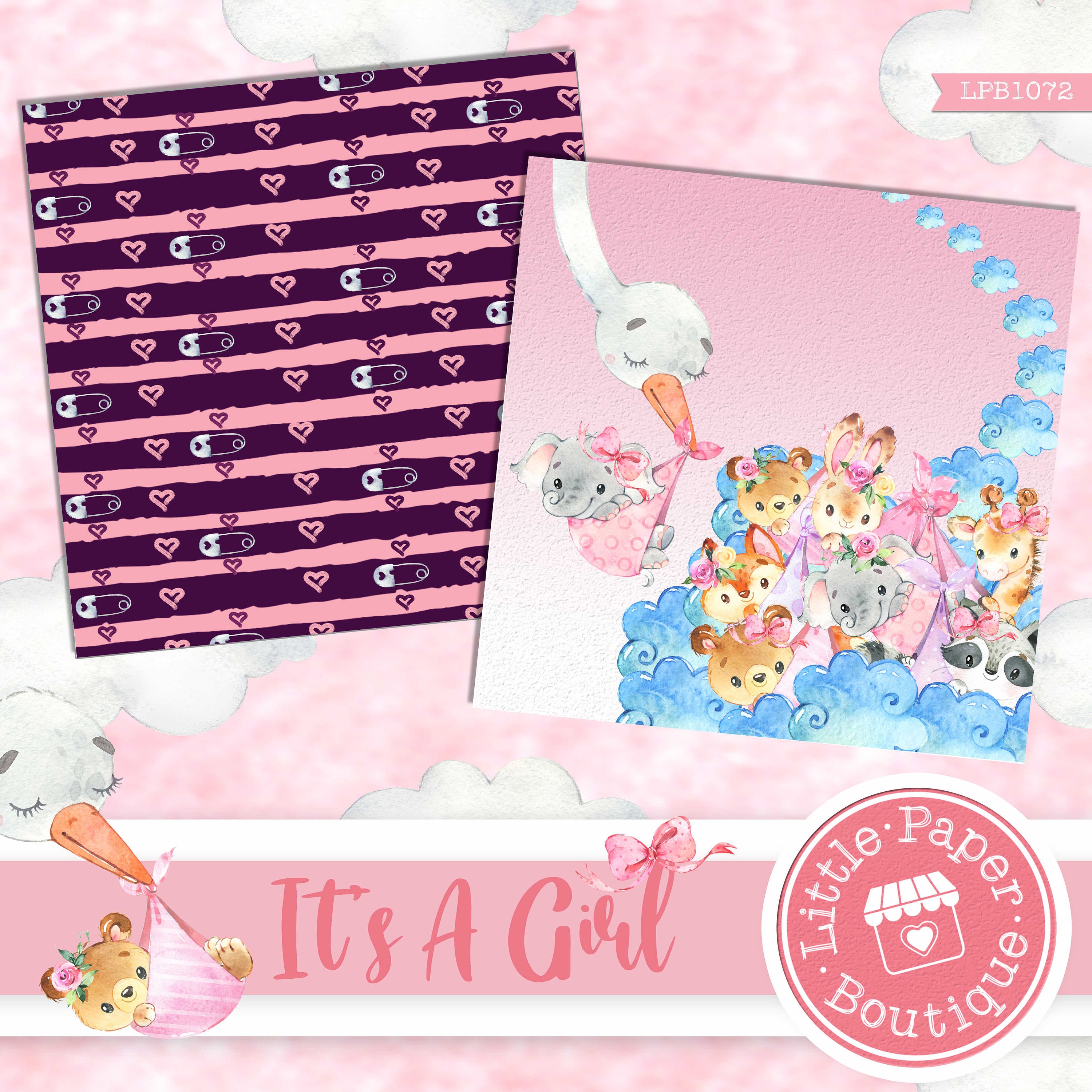 Nursery Digital Papers Baby Papers Newborn Papers Nursery Etsy