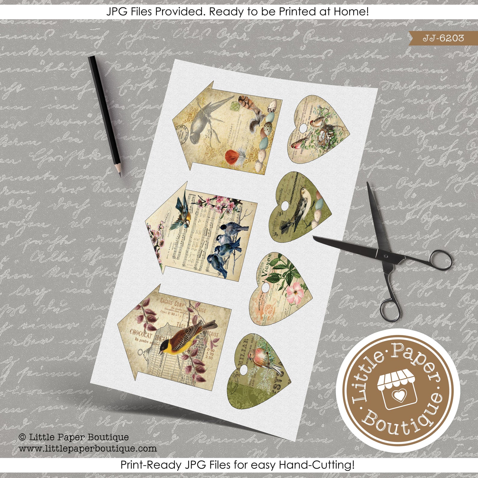 Vintage Birds Aviary Digital Junk Journal Kit (FULL KIT) With Scrapbook ...