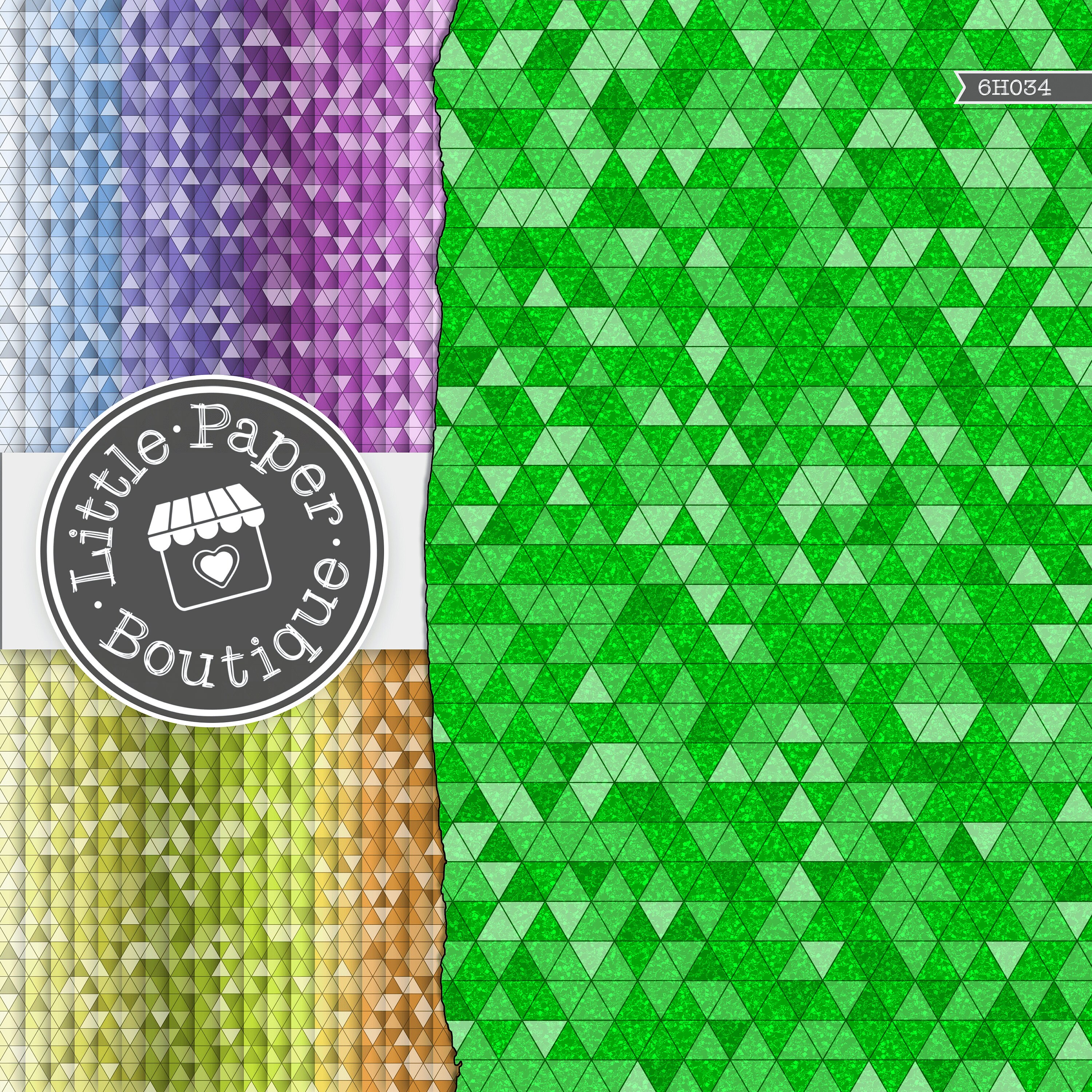 600pc Glitter Triangles Background Digital Paper Pack for Commercial ...
