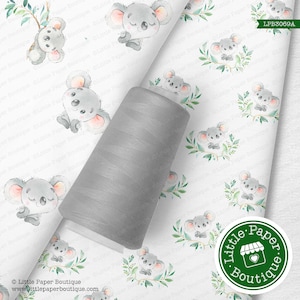 Seamless Koala Digital Paper Patterns, Design your own Birthday Party Printables, Baby Shower Invitations Teal Pink Cloth Grey Australia