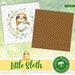 Sloth Boy Digital Papers, Sloth Party Animal for Birthday, Baby Shower ...