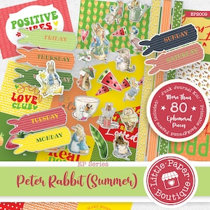 Peter Rabbit Paper Pack, Beatrix Potter, Digital Paper, Printable Paper Scrapbooking, Digital Wrapping Paper, Junk Journal Printable