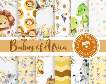 King of the Jungle Digital Paper,Lion King Scrapbook Papers,Africa Lion,Lion King,African Safari,Printable Safari,African Digital Paper