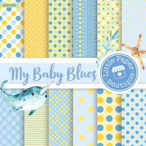 SEAMLESS A4 Letter Baby Blue Digital Paper, Blue, Grey, Baby Boy, Digital Paper, Scrapbook Paper,Digital Paper,Scrapbook Paper,Blue Baby Boy