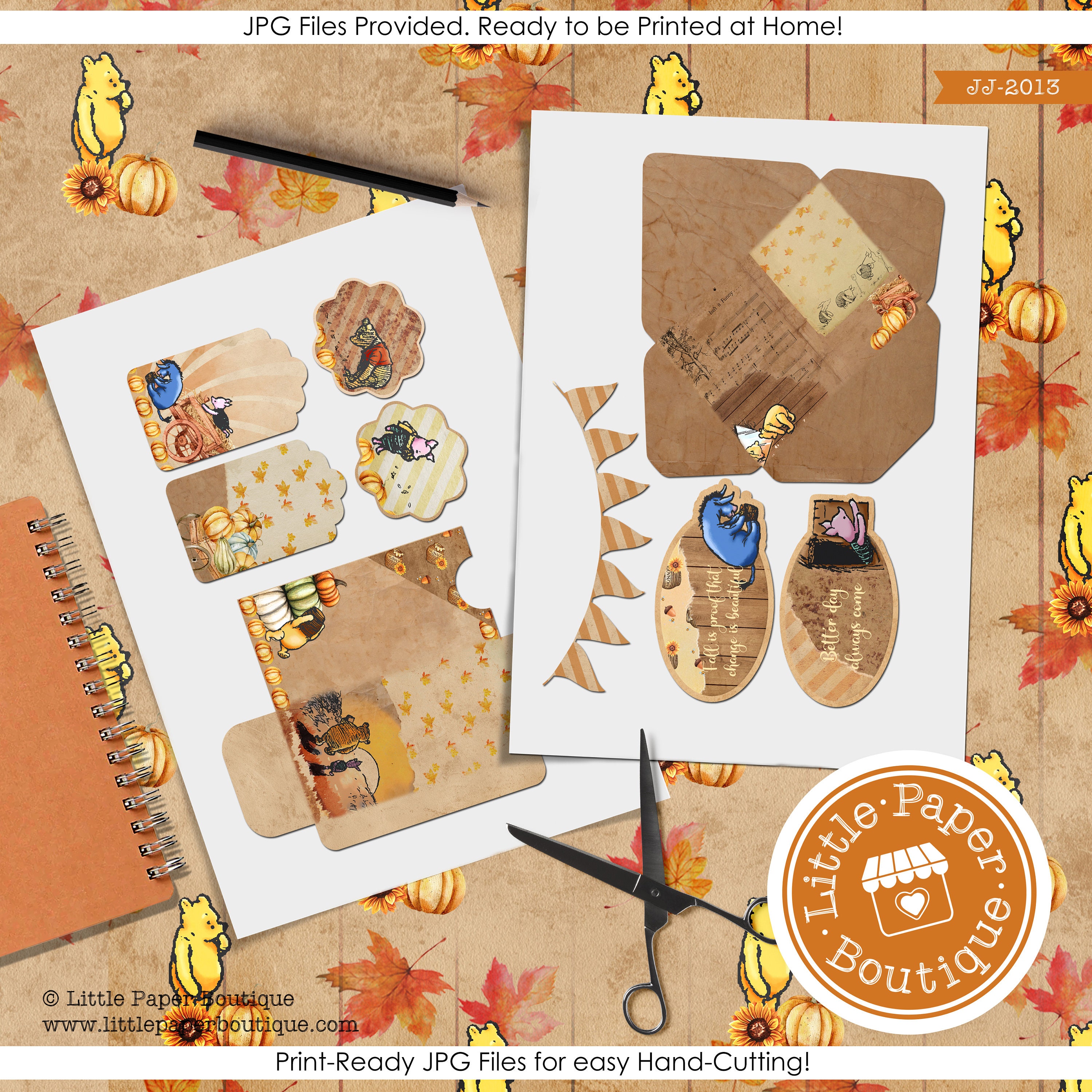 Winnie the Pooh Classic (#4) Digital Junk Journal Kit (FULL KIT) With ...