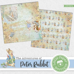 Peter Rabbit Paper Pack, Beatrix Potter, Digital Paper, Printable Paper ...