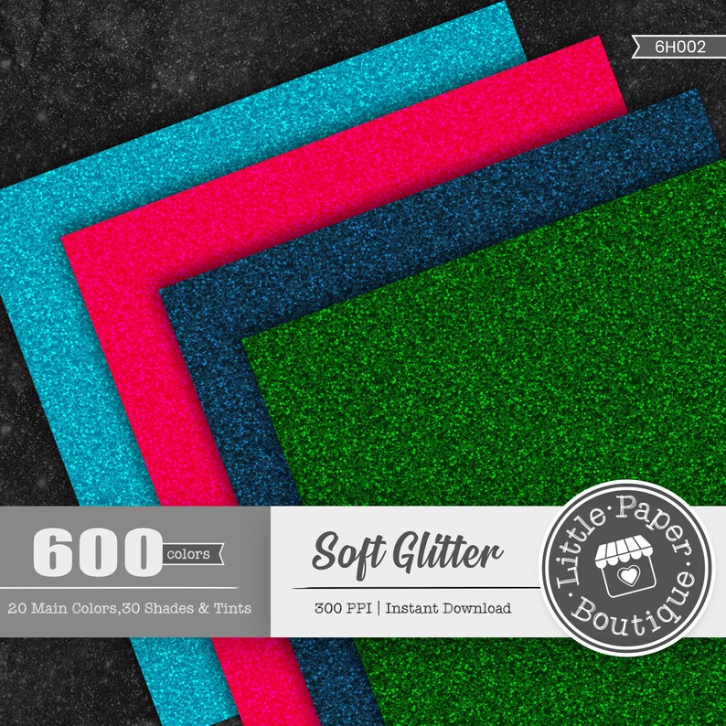 600pcs Glitter Background Digital Paper Pack for Commercial Use ...