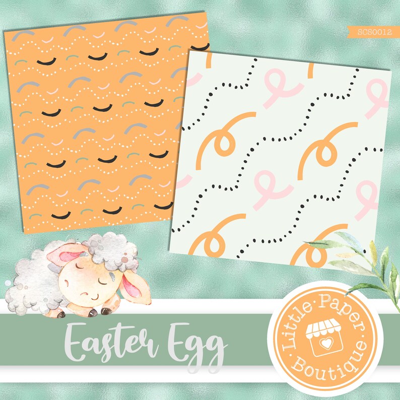 Easter Bunny, SEAMLESS Cute Easter Digital Paper,digital Paper Pack ...