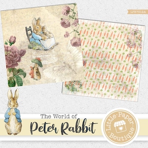 Peter Rabbit Paper Pack, Beatrix Potter, Digital Paper, Printable Paper ...