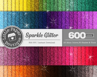 600pcs Glitter Background Digital Paper Pack for Commercial Use (Seamless Design) gold glitter digital paper sparkle glitter