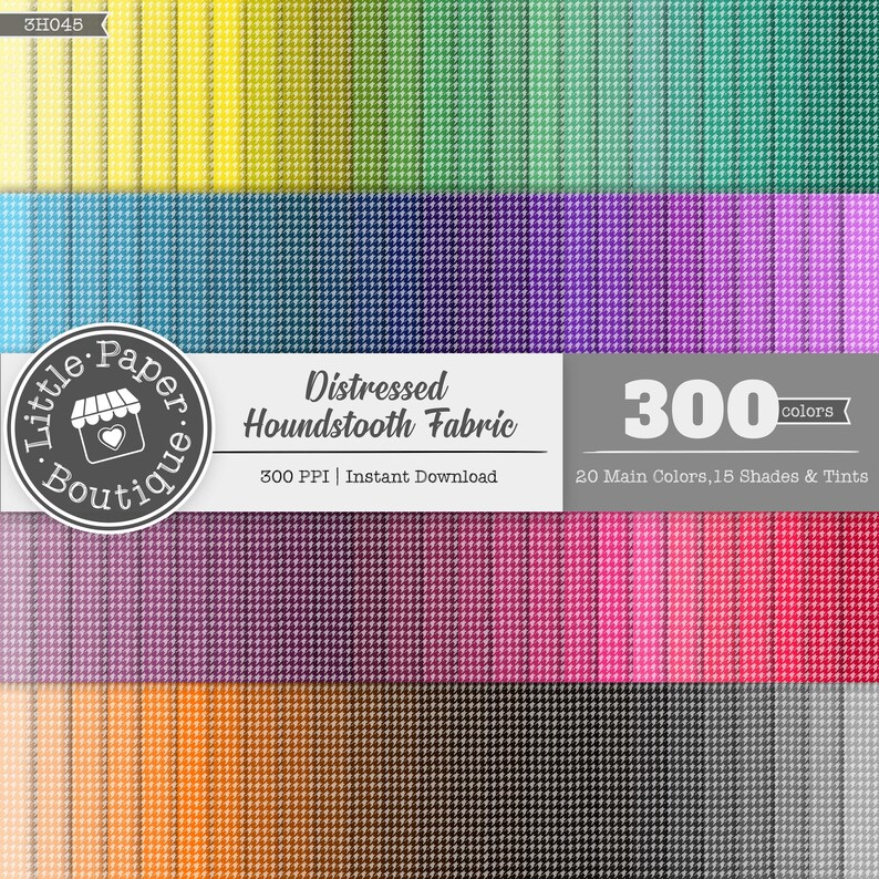 100 Houndstooth Digital Paper Fabric Rainbow Digital Paper Textile ...