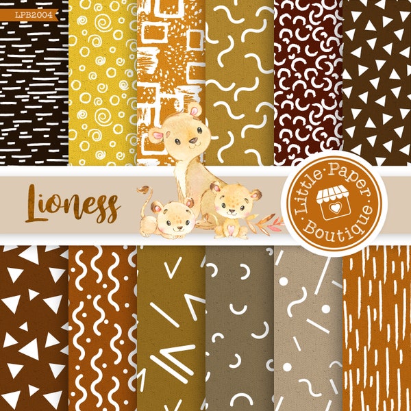 King of the Jungle Digital Paper,Lion King Scrapbook Papers,Africa Lion,Lion King,African Safari,Printable Safari,African Digital Paper