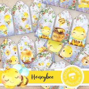 Honey Bee junk journal junk digitaal cadeau afdrukbare tag, afdrukbaar, vintage, journal kit, junk journal, ATC-kaarten, horizontale collage, hommel