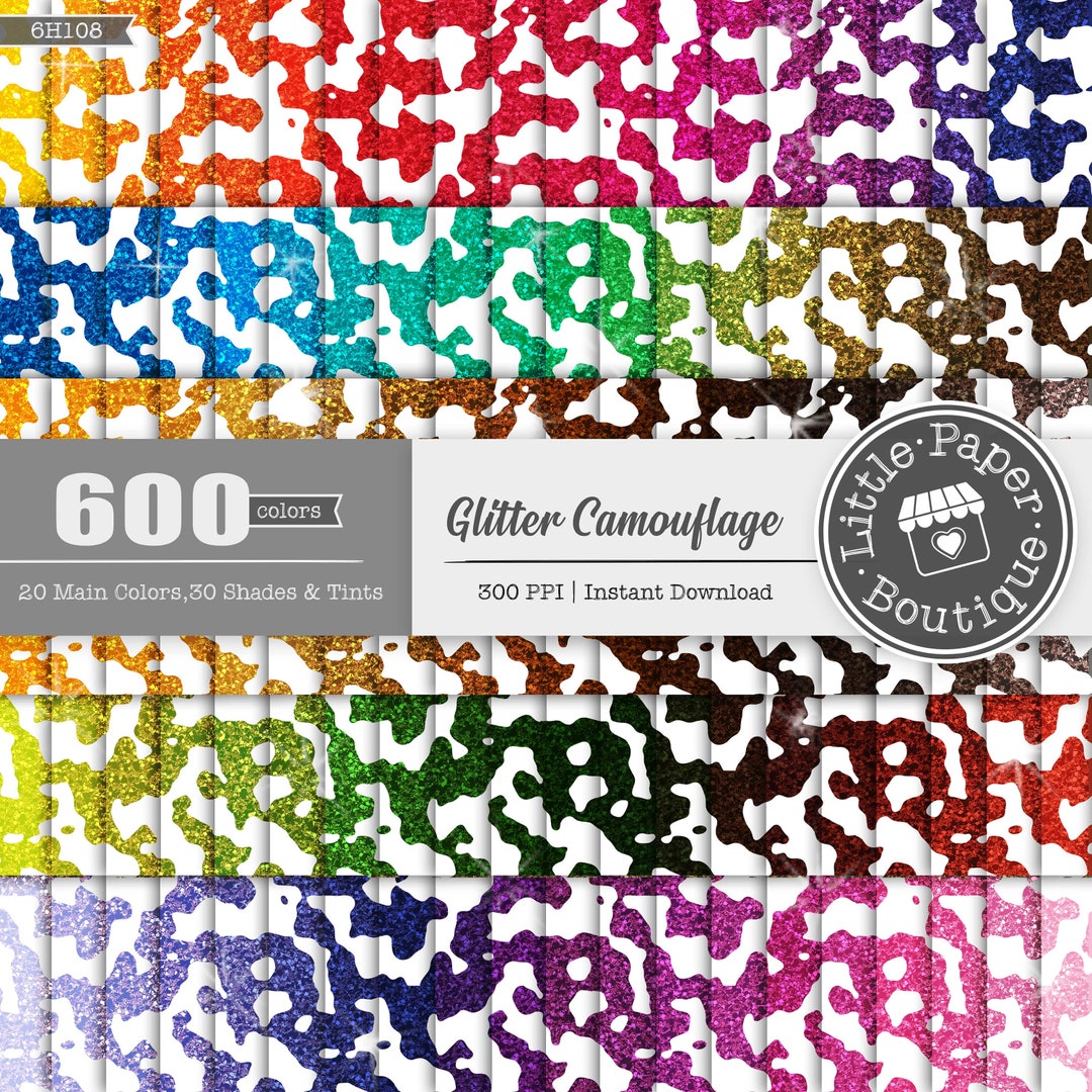 600pcs Glitter TRANSPARENT Background Digital Paper Pack Commercial Use ...