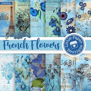 Memory of Flowers Digital Paper, vintage floral printable backgrounds commercial use Spring floral digital paper,Bohemian flower,shabby chic