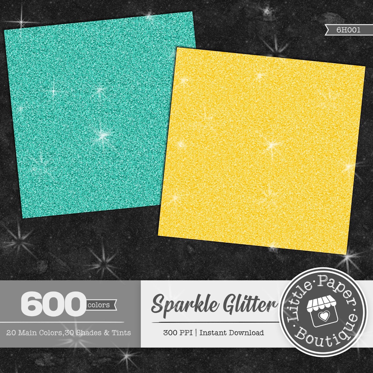600pcs Glitter Background Digital Paper Pack for Commercial Use ...