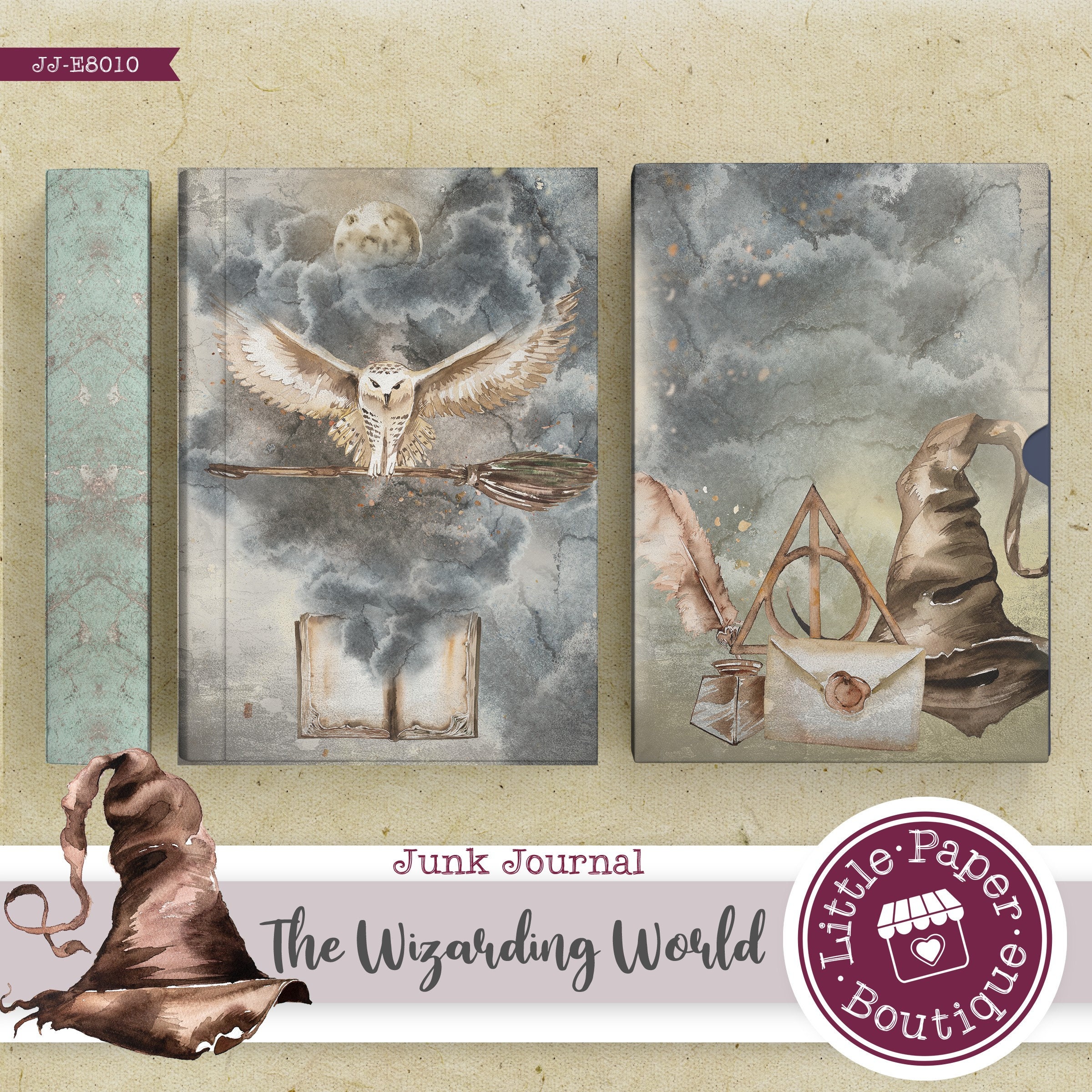 Wizard Journal Ringed The Wizarding World Magical Junk Journal Kit FULL KIT With - Etsy