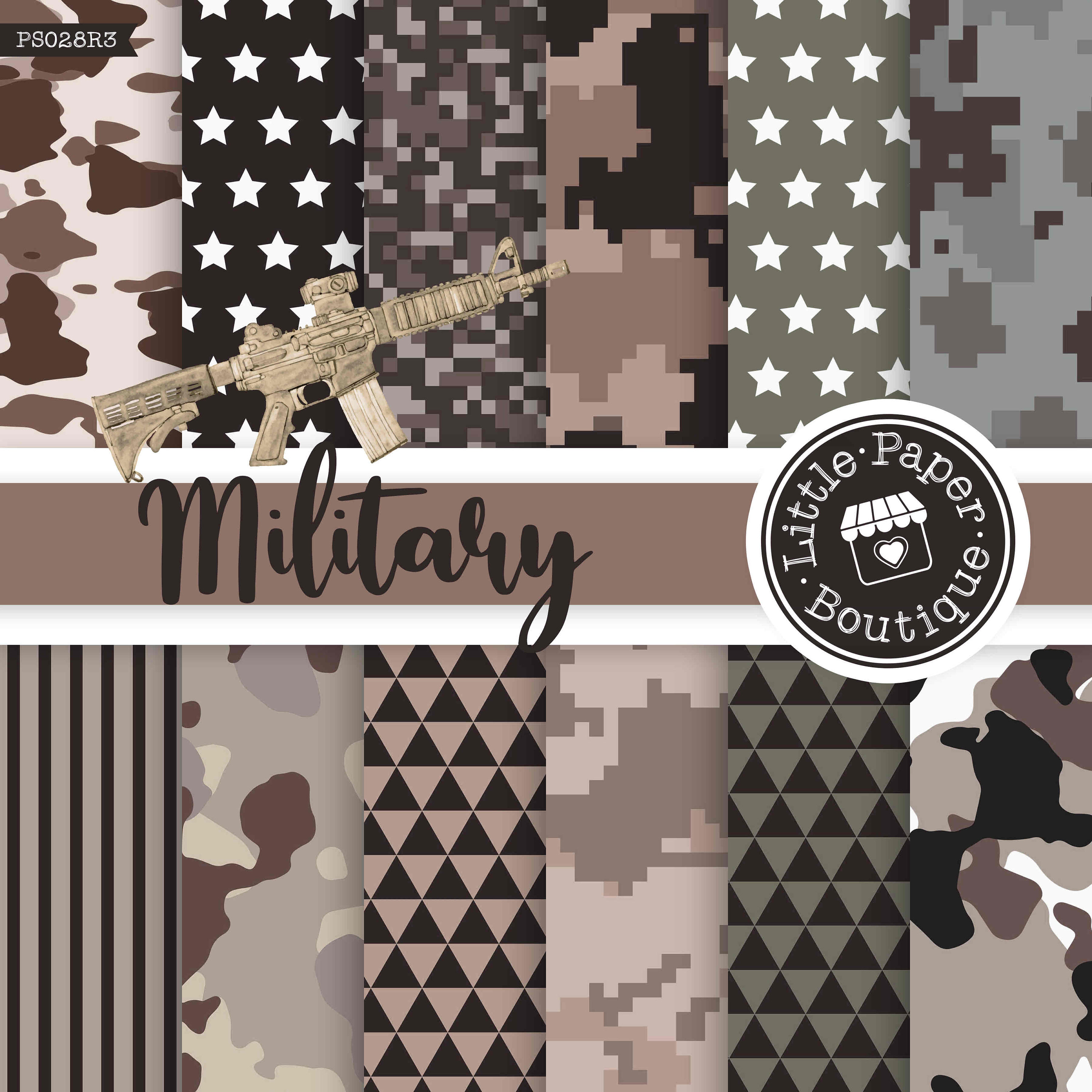 Military Paper,military Scrapbook,camo Paper,digital Scrapbook ...