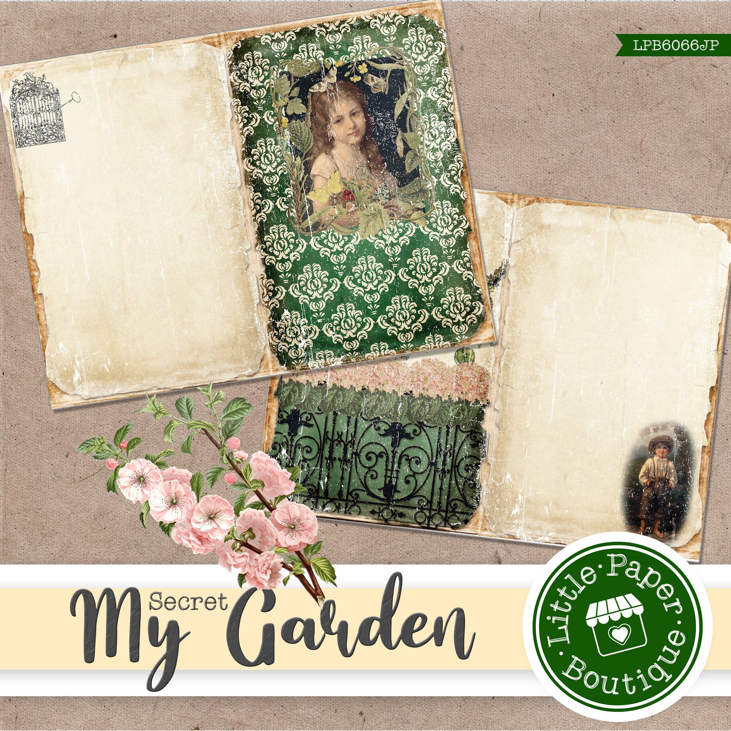 Floral Digital Junk Journal Pages Shabby Chic Digital Paper | Etsy