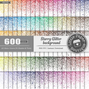 600pcs Glitter TRANSPARENT Background Digital Paper Pack Commercial Use (Seamless Design) gold glitter digital paper Glitter Stars Paper