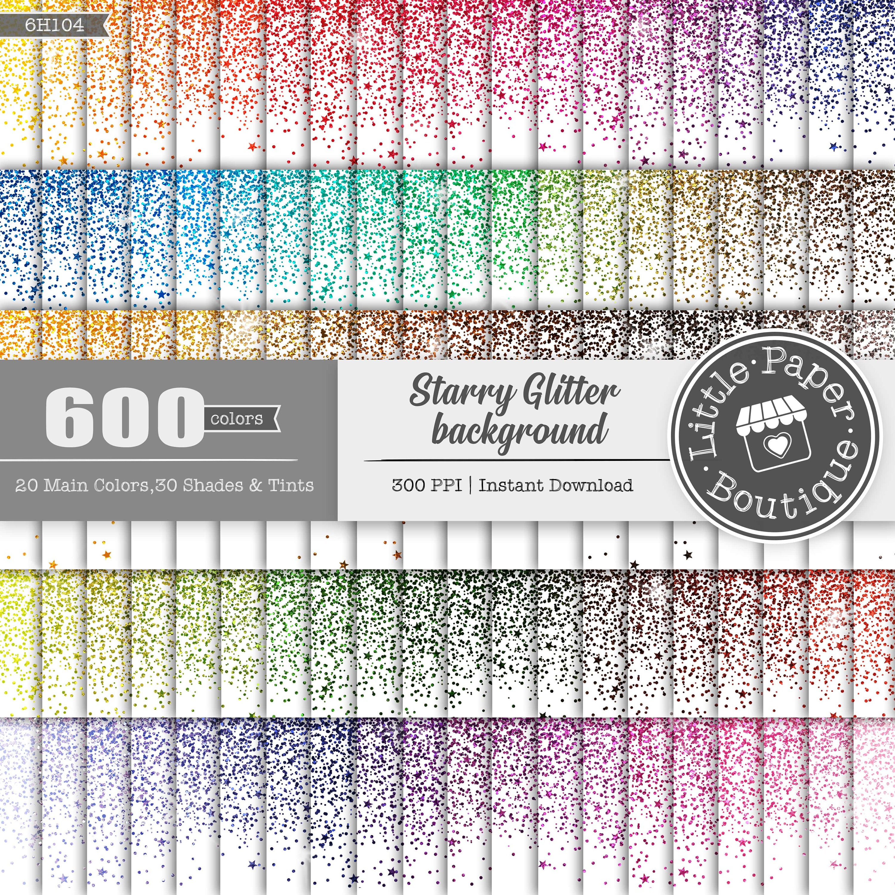 600pcs Glitter TRANSPARENT Background Digital Paper Pack - Etsy