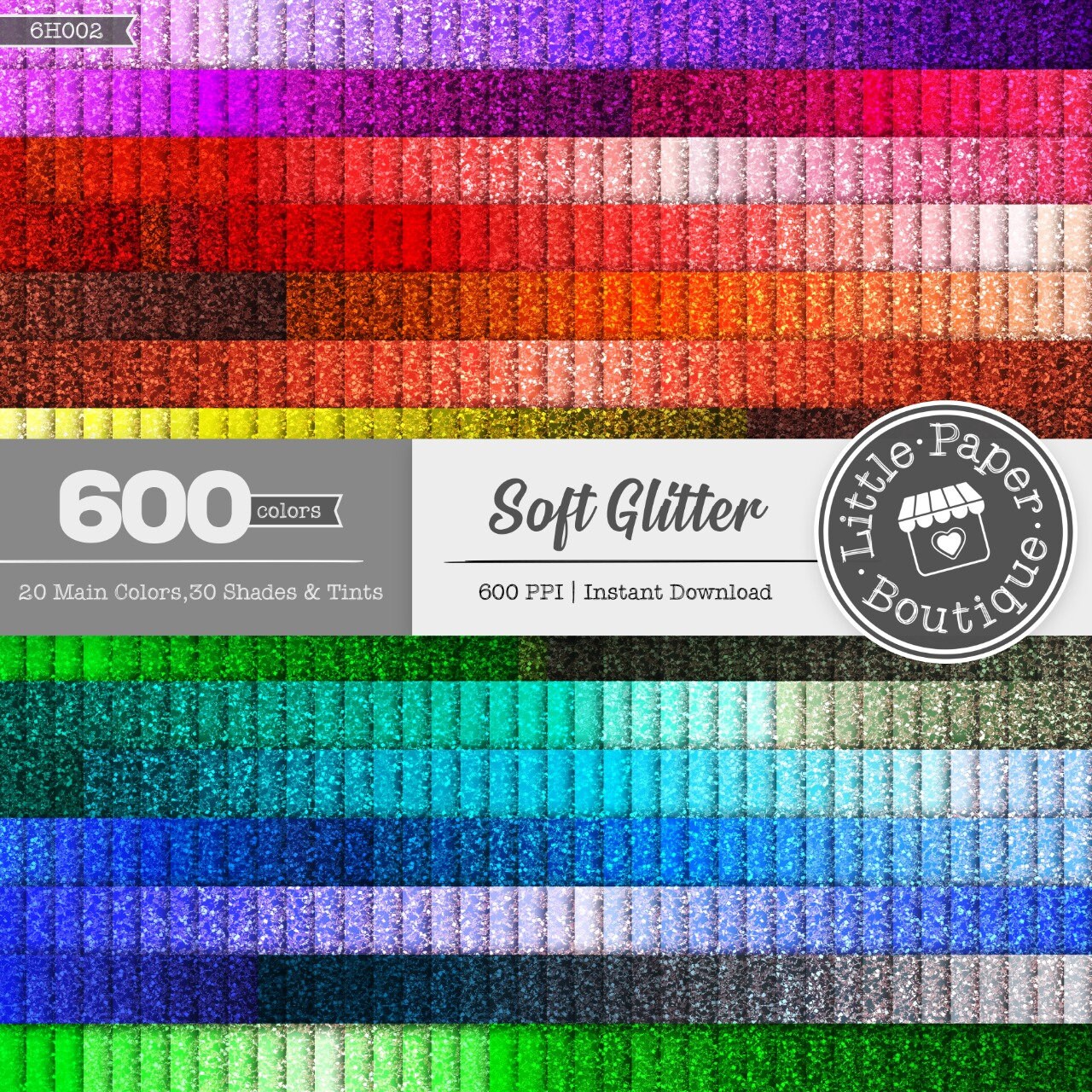 600pcs Glitter Background Digital Paper Pack for Commercial Use ...