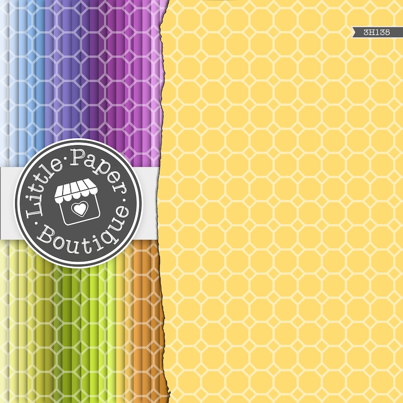 Octagon Pattern,Digital Paper for Scrapbooking Gift Boxes Octagon Rainbow Octagon Digital Paper Pastel Colors Papercrafts Cardmaking