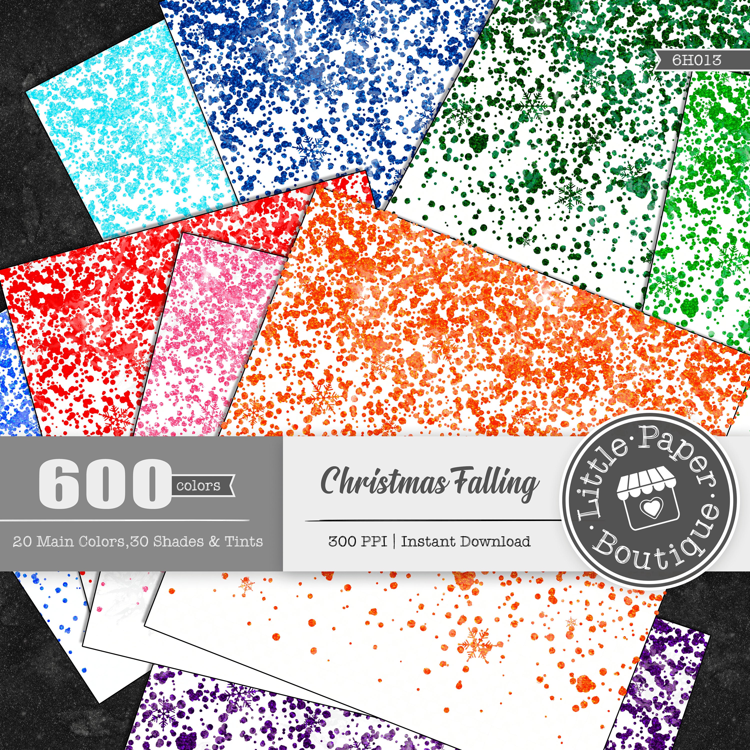 600pcs Glitter TRANSPARENT Background Digital Paper Pack Commercial Use ...
