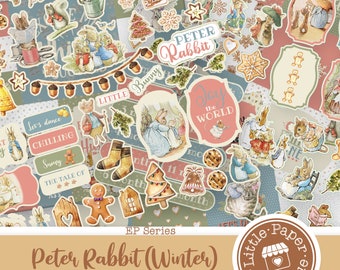 Peter Rabbit Paper Pack, Beatrix Potter, Digital Paper, Printable Paper Scrapbooking, Digital Wrapping Paper, Junk Journal Printable