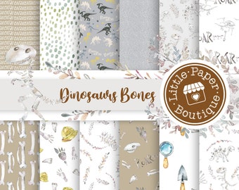 Dinosaur digital paper, jurassic scrapbook papers, dinosaurs wallpaper, birthday background  Dinosaur Background Patterns Cute Dinosaur