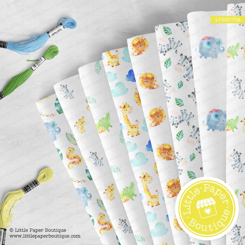 Safari Digital Papers Pack Printable Sheets Scrapbooking | Etsy