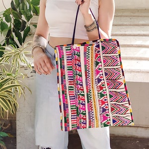 Vintage Hand Embroidered Rare Bohemian tribal Handmade Multicolour Tote bag/ Antique Multicolored shoulder bag, HandBag/ Made in Rajasthan