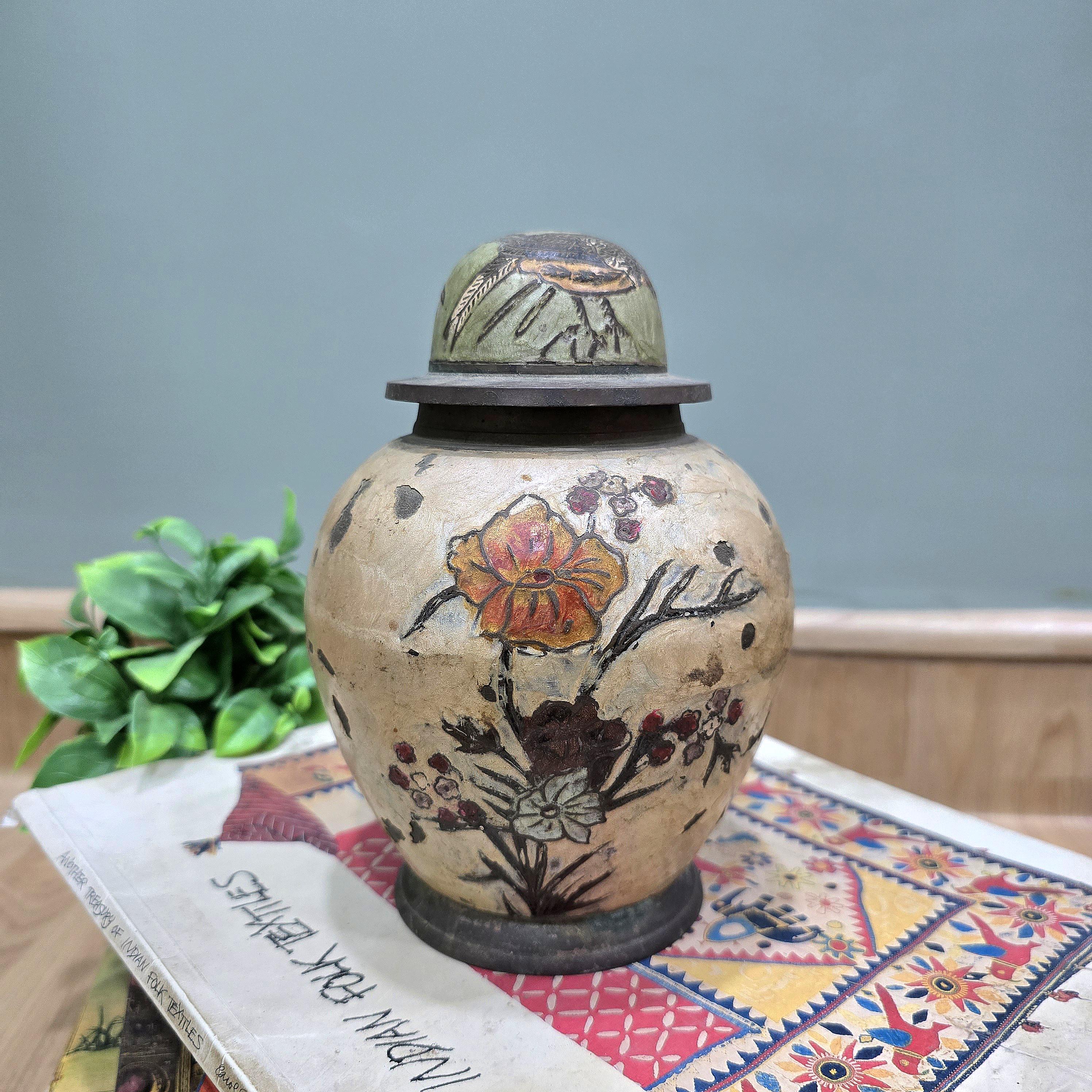 古い中国の七宝焼き花瓶 - 20 世紀初頭 / 1920 年代のアンティークの