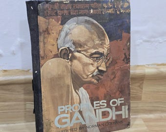 1969 Vintage "Profiles of Gandhi" Book – Illustrated Cover