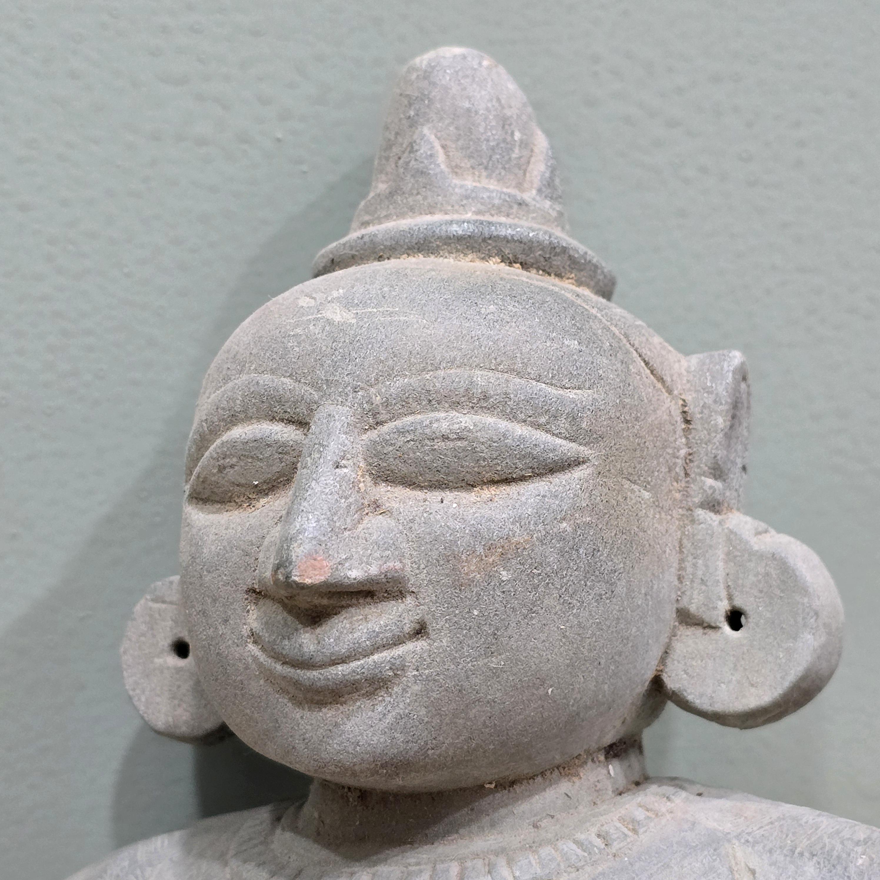 1800年代の希少なアンティークの精巧な石仏像 / ヴィンテージの優れた