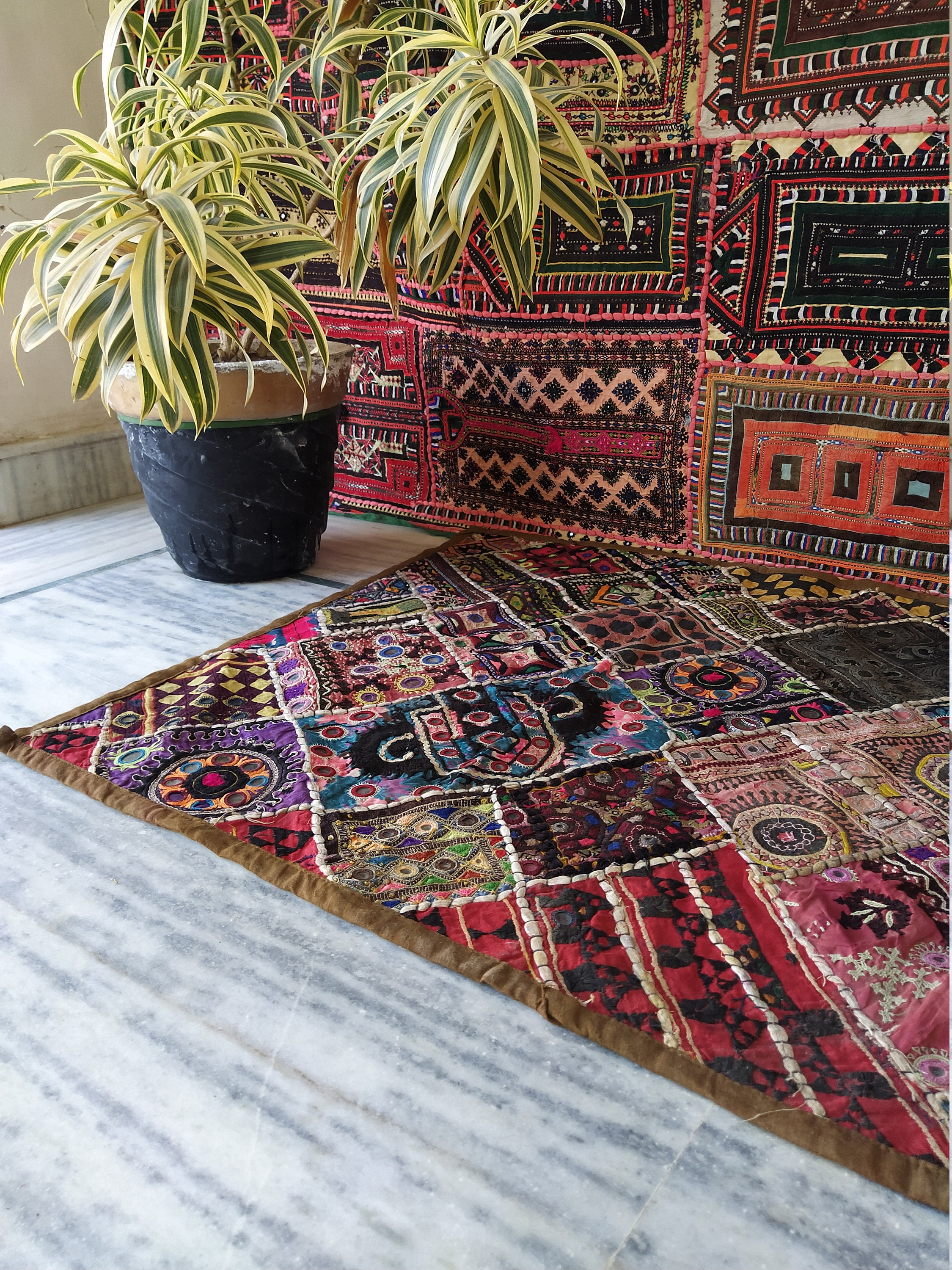 Pakistani rug pakistani tapestry patchwork rug mirror Etsy