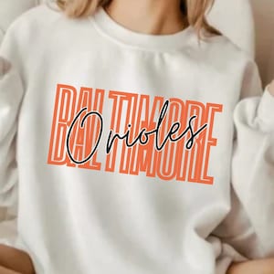 Baltimore Orioles Sweatshirt, Baltimore Orioles T-shirt, Orioles Fan, Orioles Apparel,  Sports Fan, Baseball Fan, MLB