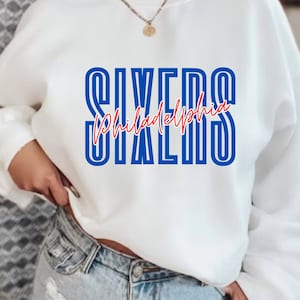 Philadelphia Sixers Sweatshirt, Philadelphia Sixers T-shirt, Sixers Fan, Sixers Apparel, Joel Embiid, Philadelphia Sports, 76s