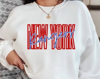 Sweat-shirt Rangers de New York, T-shirt Rangers de New York, Supporter des Rangers, Vêtements Rangers, Sports new-yorkais, Hockey, LNH