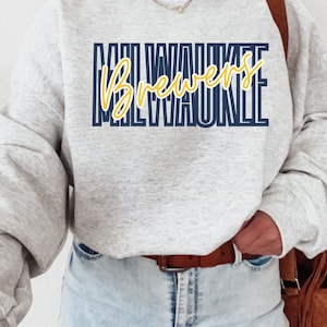 Milwaukee Brewers Sweatshirt, Milwaukee T-shirt, Brewers Fan, Brewers Apparel, Milwaukee Sports