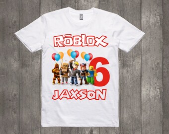 Roblox Party Shirt Etsy - roblox birthday shirt iron on transfer