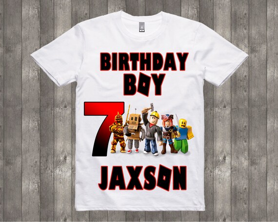 Roblox Personalized Birthday Shirts Any Name T Shirt Hoodie Etsy - gray and green puzzle illustration t shirt roblox hoodie