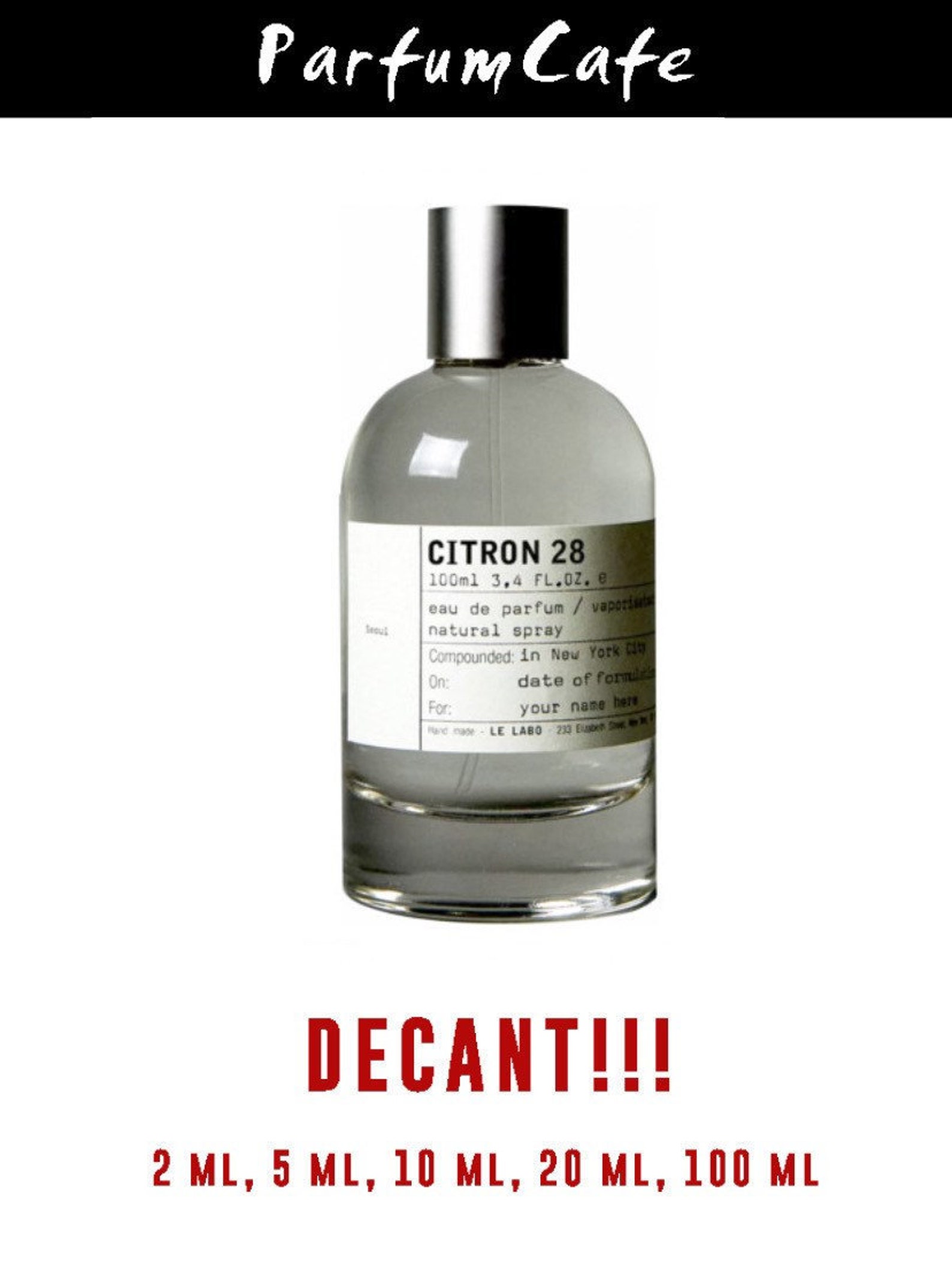 Le Labo Citron 28 Decant 2 ml 5 ml 10 ml 20 ml 100 ml | Etsy