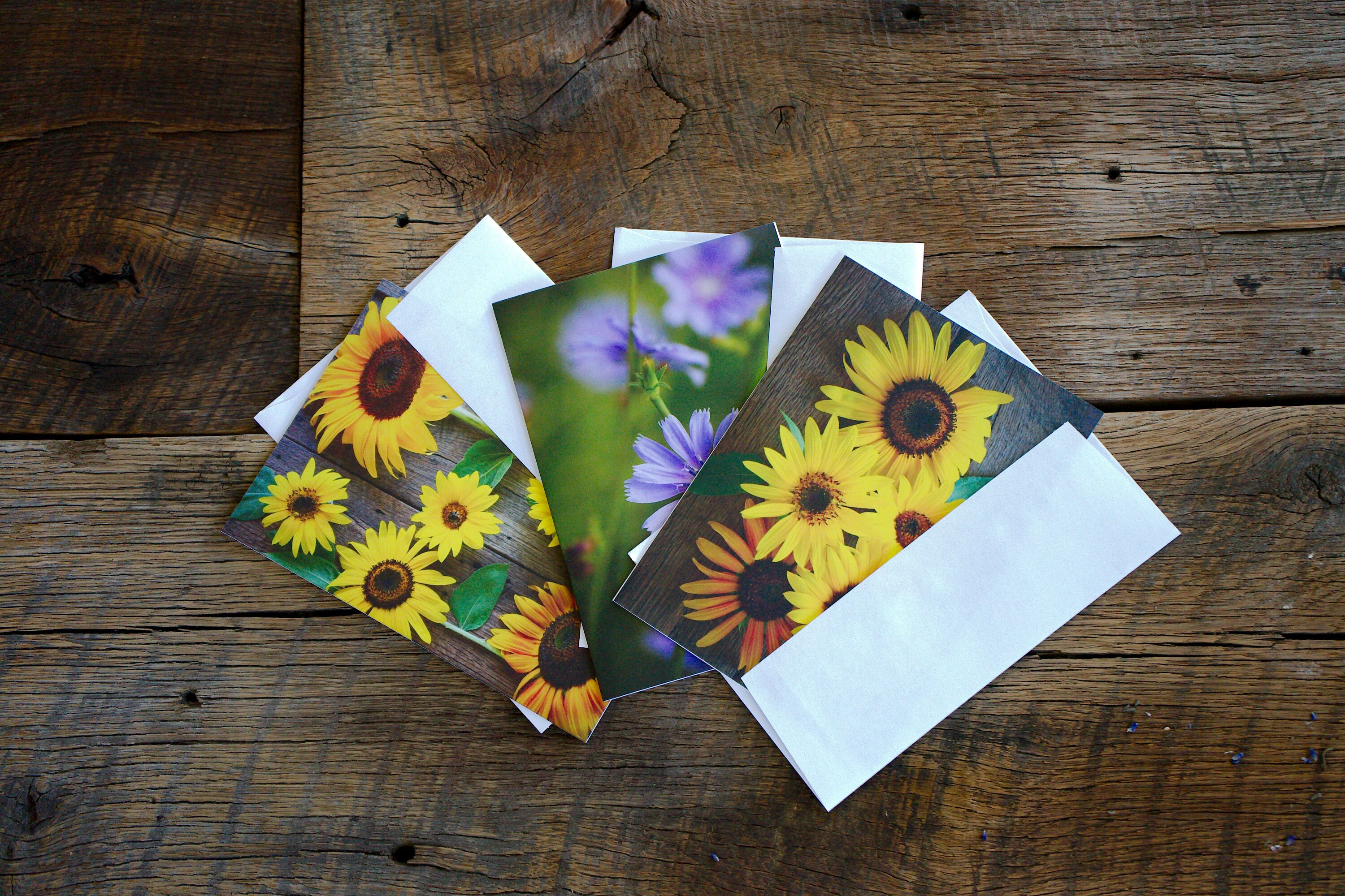 Flower Note Card Collection 5 x 7 incheswith envelopes Etsy