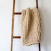 Caramel Chunky Knit Throw