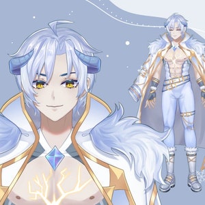 OPEN!!! Male Vtuber full process commission/ Live2D animation/ Live2D art file base illustration/ custom art commission