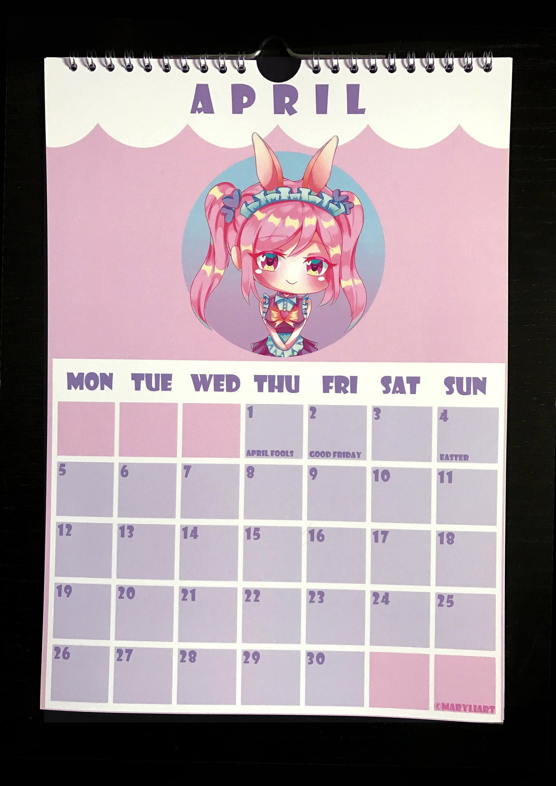 2021 Cute Chibi Calendar/ anime girl calendar/ A4 wall Etsy
