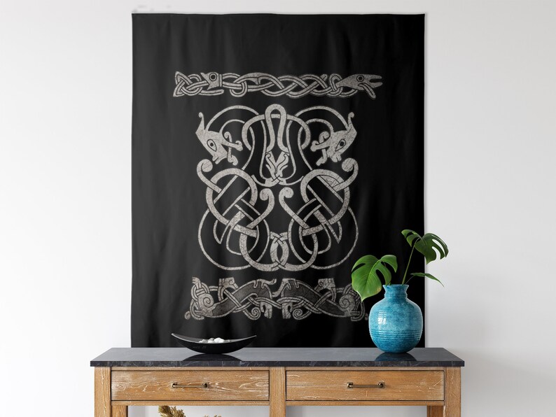 Viking wall tapestry Norse wall hanging nordic wall decor Etsy