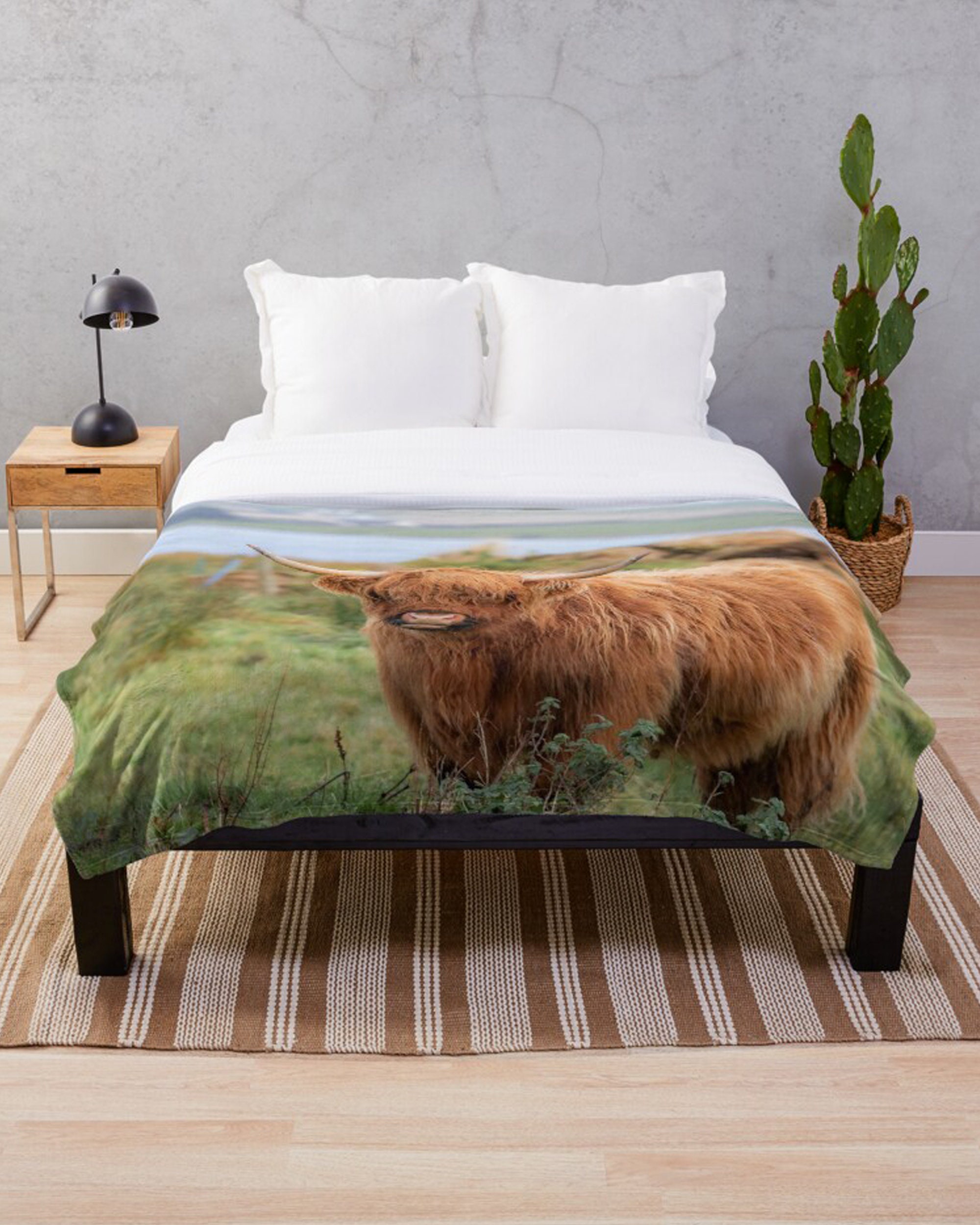 Highland cow blanket Scottish cow gift baby blanket Etsy